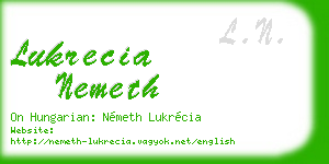 lukrecia nemeth business card